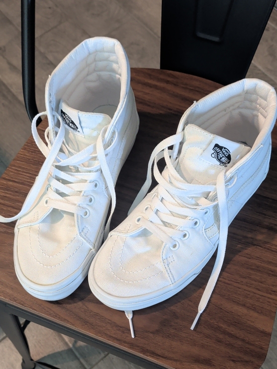 Vans Shoes - VANS White High-Top Canvas Sneakers